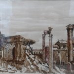 Rom (2007, 70 x 100 cm, Touche auf Pappe) 