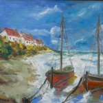 Normandie (2018, 50 x 70 cm, Öl auf Leinwand)