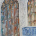 Pulpitum (2017, 110 x 130 cm, Öl auf Leinwand)