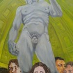 Bei Michelangelo (2015, 110 x 140 cm, Öl auf Leinwand)