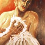 Überrascht (1997, 70 x 100 cm)