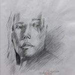 Volto (Studio, 2015, 20 x 30 cm, Lapis)