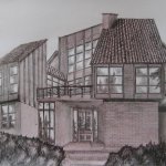 Haus am Berg (2011, 70 x 100 cm)